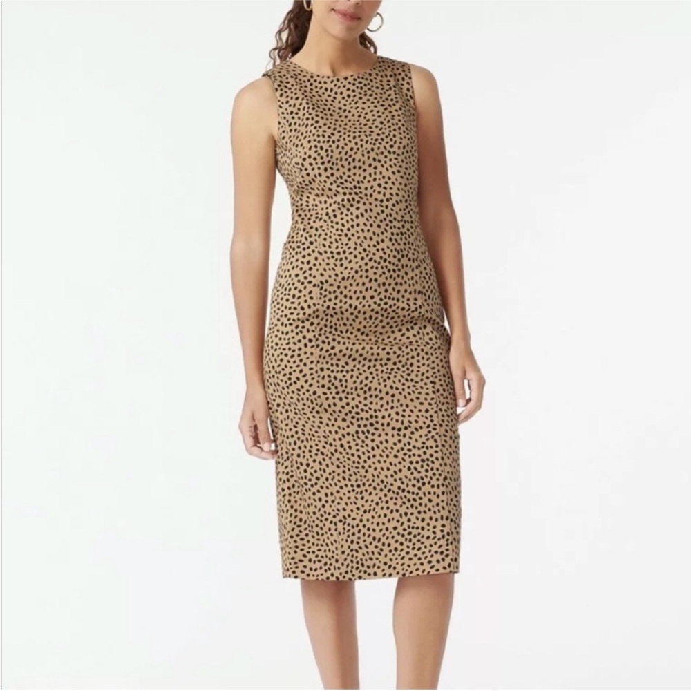 J. Crew Sheath Animal Print Dress